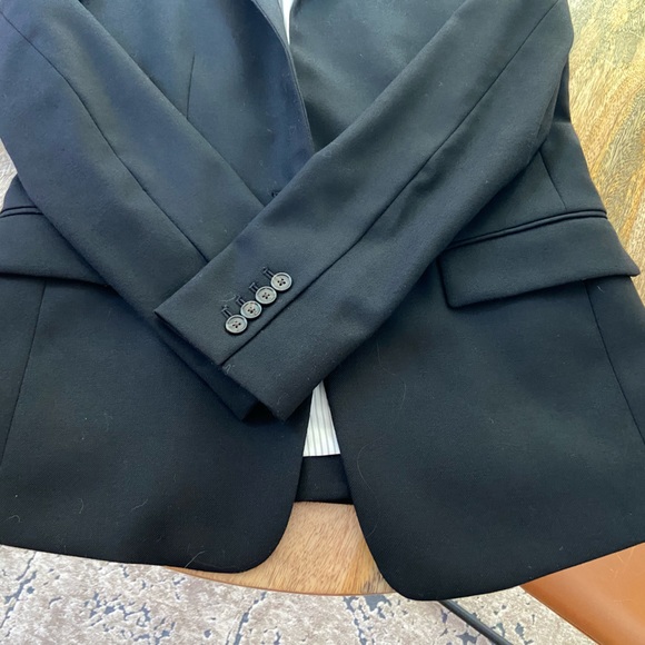 J Crew Regent Blazer in Wool Flannel Black - Size 4 - Picture 6 of 9